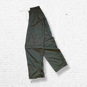 Vintage Champion Green Track Pants with zip-away shorts